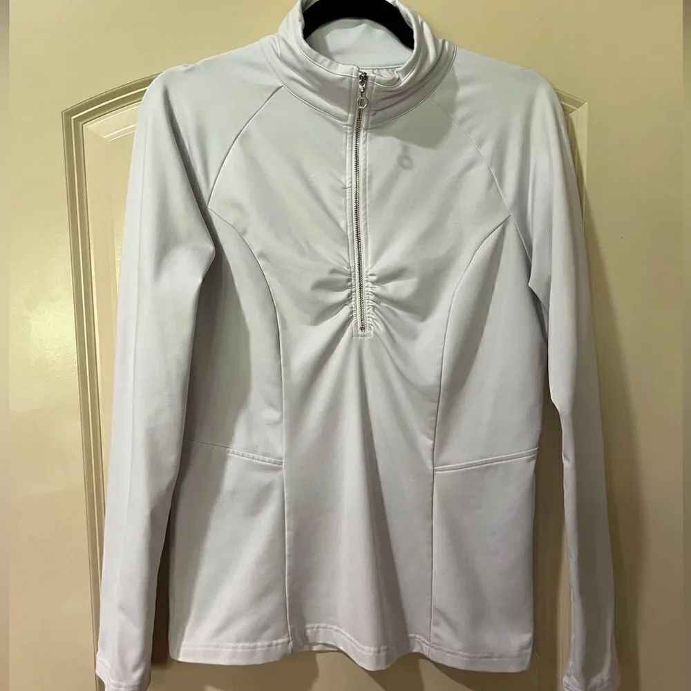 NILS Long Sleeve Zip Up Jacket White Women’s Size Small
